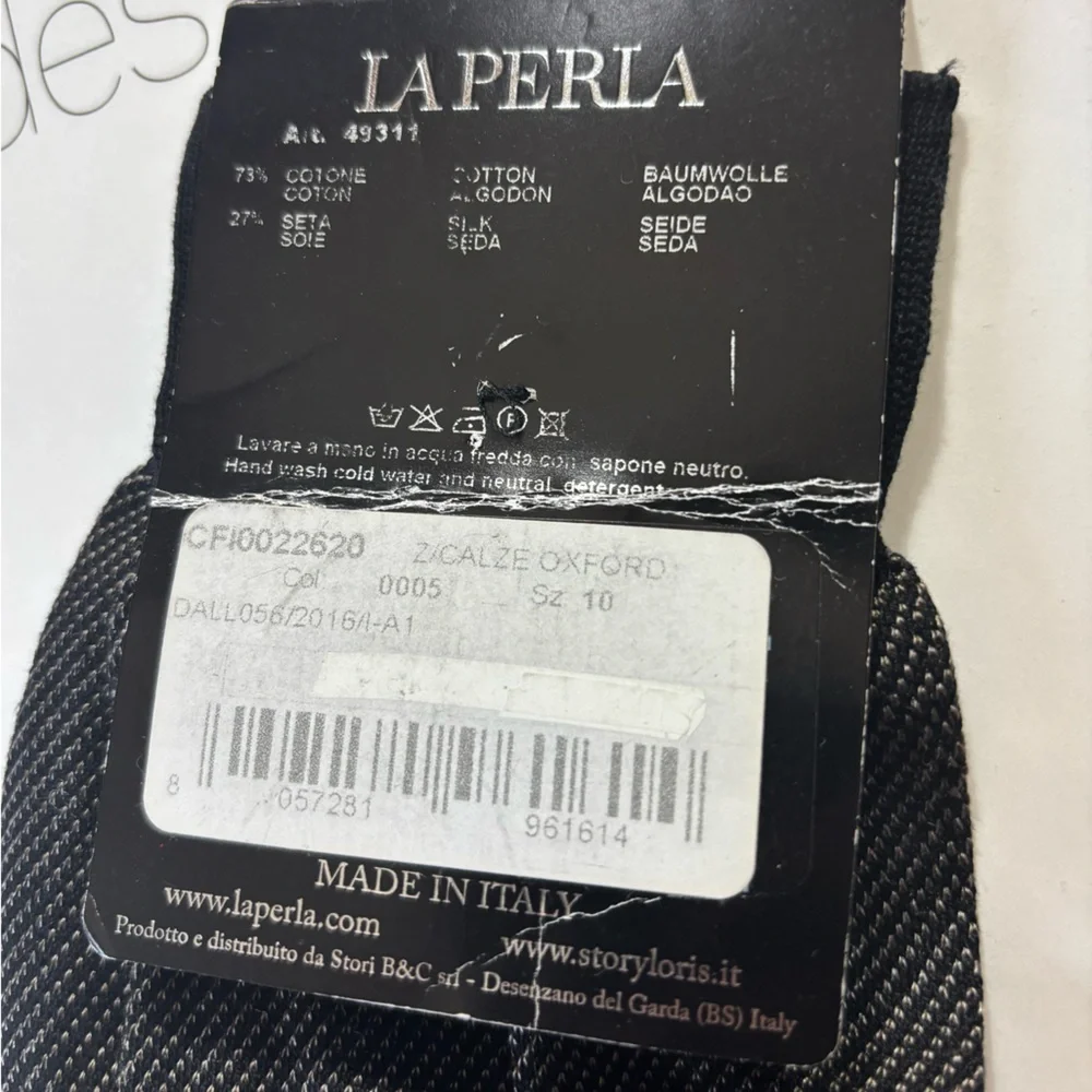 LA PERLA man's socks silk blend mid calf socks